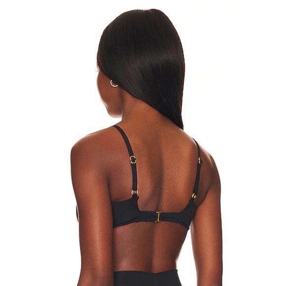 L*Space Fused Alec Bikini Top in Black Size Small NWT - Picture 2 of 6